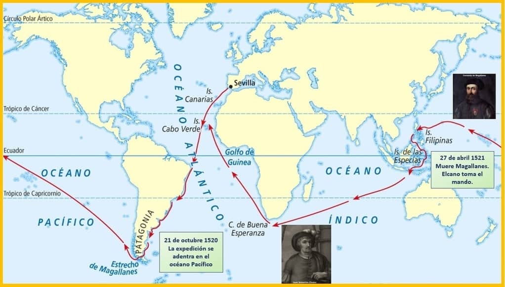 La primera vuelta al mundo: los descubrimientos de Magallanes